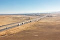 Trucks and an Interstate Freeway